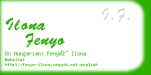 ilona fenyo business card